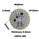 3pcs 12W Circle Light Remote Control LED Panel Solar Lighting Lamp Board