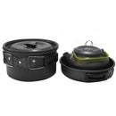 Ultra-Light Outdoor Camping Cookware Water Kettle Pan Set Alumina (Green) Newly