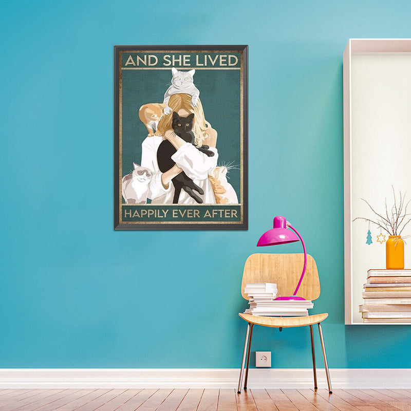 Full Embroidery Cat Printed Cross Stitch 11CT 3 Strand Cotton Needlework Newly