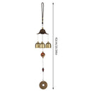 40cm Soft Bagua Feng Shui Garden Outdoor 3 Bells Hanging Decorationr Wind Chimes