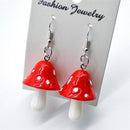 For Women Men Mushroom Earrings Mushroom Pendant Statement Dangle Hook Earrings