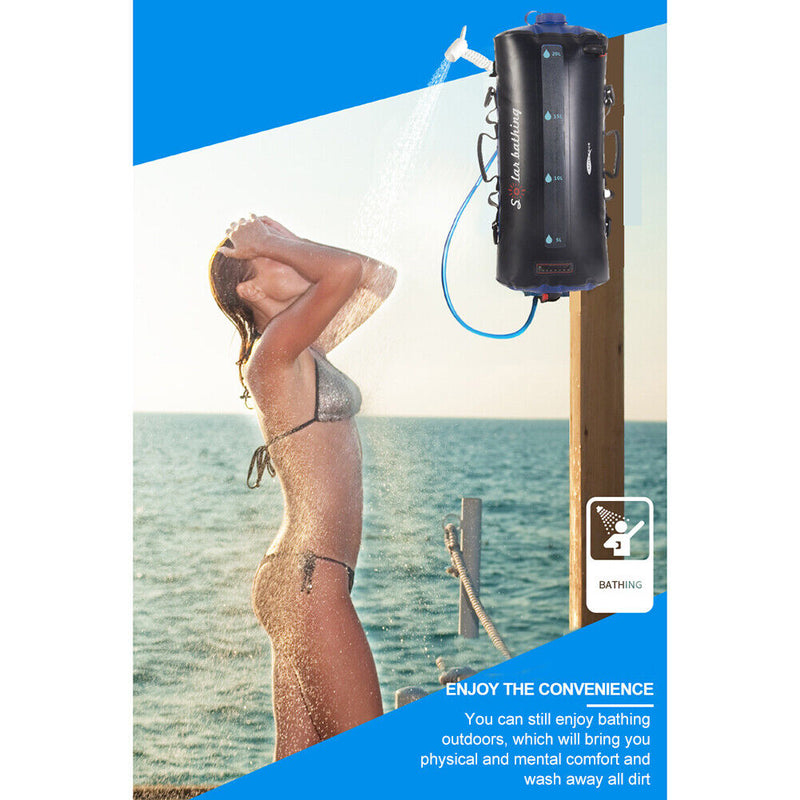 20L Water Storage Bags Outdoor Camping Hiking Solar Shower Bathing Bag
