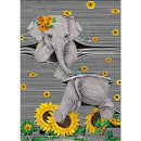 5D DIY Diamond Painting Sunflower Elephant Special-shaped Partial Drill (YXC161)