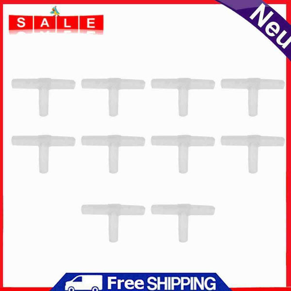 10pcs Tee-Connectors Fish Tank Air Pipe Joint Water Pump Pants Adapter Accessory