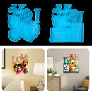 Photo Frame Mold - 2 Pieces DIY Making Photo Frame Kit - Love Heart (Blue) Newly
