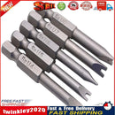 5pcs 50mm U4-U8 S2 Alloy Steel Magnetic U Shaped Electric Screwdriver Bits Newly
