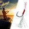 100pcs/Box Fishing Hooks Set with Feather Thread Barbed Slow Jigging Hook