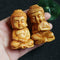 Mini Wooden Buddha Statue Statuette Handicrafts Ornaments Gift Craft Decor O0T4