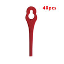 40pcs Plastic Blade Lawn Mower Electric Cordless Grass Trimmer Cutter (Red)