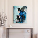 Witch Holding Cat Oil Paint By Numbers Kit DIY Acrylic Painting on Canvas