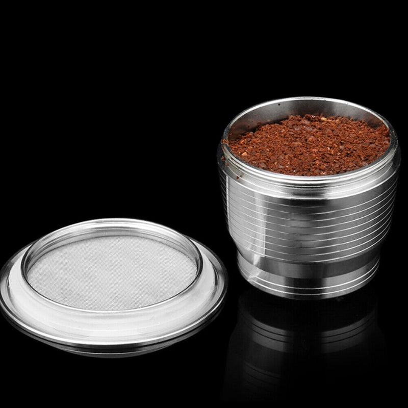 3pcs Coffee Capsule Cup Refillable Baskets Pod + Spoon Brush for Nescafe