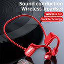 Bone Conduction Headphones - Open-Ear Bluetooth-compatible Headset (Red) Newly