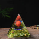 Orgonite Pyramid Amethyst Expel Evil Force Gather Fortune Jewelry Gift Gem Stone