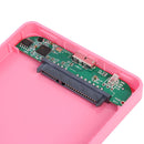 2.5 inch USB 3.0 Hard Disk Enclosure 6Gbps HDD SSD External Case (Pink)