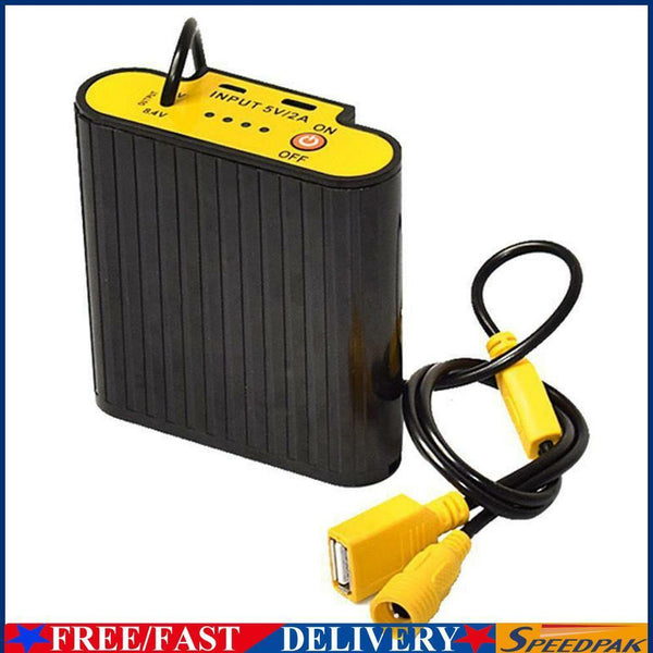 18650 Battery Pack Power Bank Case 8.4V DC + 5V USB Output for Bike Light #F