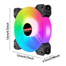 PC 6 PIN Cooling Fans RGB Chassis Fan Heatsink Radiator Computer Case Fan