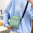 Women Canvas Solid Color Messenger Bags Lady Zipper Underarm Messenger Bags
