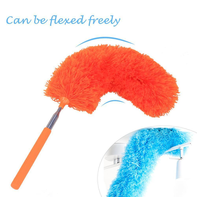 5pcs Adjustable Extend Microfiber Duster Dusting Brush Cleaning(Orange)