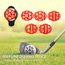 7pcs Golf Ball Liner Drawing Alignment Marker Golf Training Aids (Red) Newly