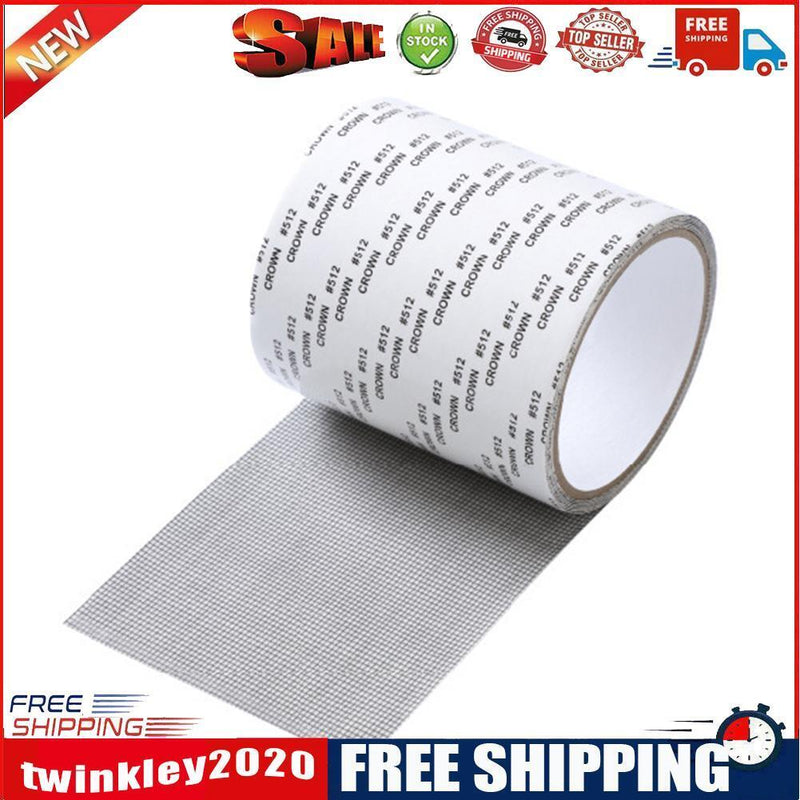 Screen Repair Tape Self Adhesive Mosquito Window Net Repair Patch (Grey)