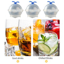 5x Round Ball Ice Cube Mold DIY Whiskey Ice Maker Kitchen Gadget (Blue) Newly