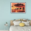 Painting By Numbers DIY Elephant Hand Painted Canvas Oil Art Craft Home Decor