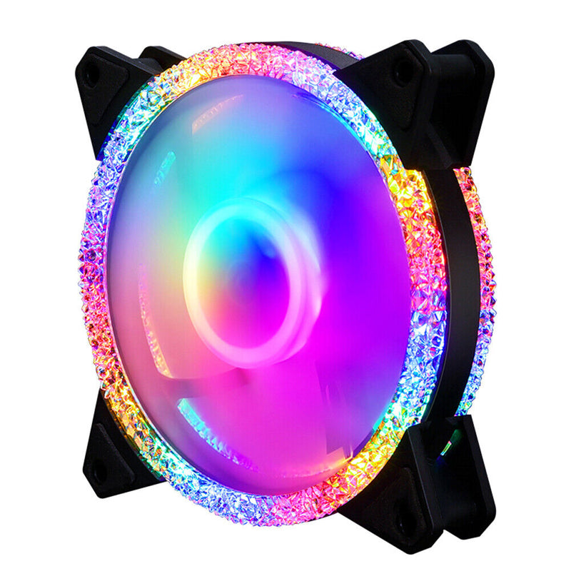 120mm Fan Colorful Computer Case Fans Cooling Cooler Radiator 11 Blades Newly