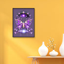 DIY Full Drill Round 5D Diamond Painting Butterfly Picture Handicraft Home De