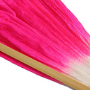 Chinese Folk Art Rose Silk Veil Bamboo Short Dancing Fan for Belly Dance