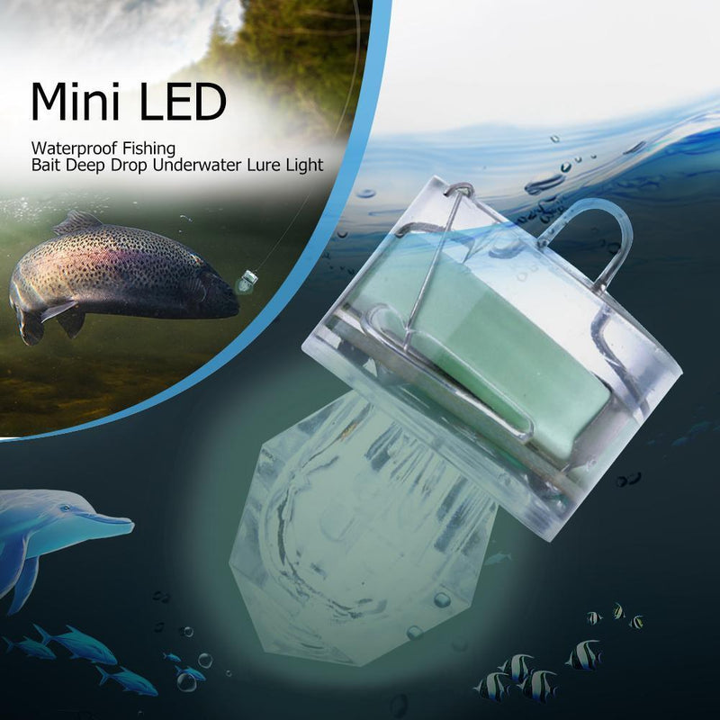 Mini LED Waterproof Fishing Bait Deep Drop Underwater Lure Light (Green)