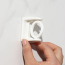 Multifunctional Curtain Rod Holder Hanging Rack Shelf Adhesive Round Hook