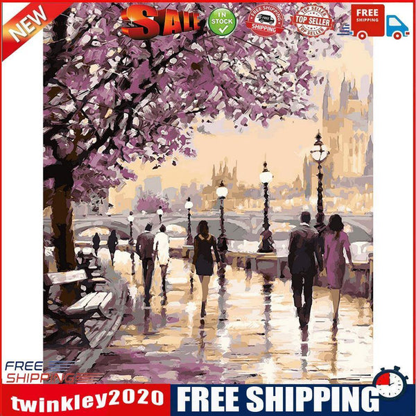 5D DIY Diamond Painting On The Road Cross Stitch Embroidery Rhinestones Kit