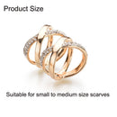 Jewelry Clips Fashion Scarf Ring Buckle Rhinestone Inlayed Silk Scarf Clasp