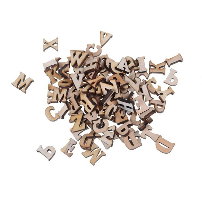 DIY Decoration Tile Alphabet Unfinished Wooden Letters Wood Sign Cutting Discs