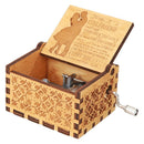 Retro Hand Cranked Wood Music Box Party Xmas Gift Home Decor Ornament (B) Newly