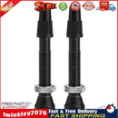 1 Pair MTB Road Bike Aluminum Alloy Tubeless Presta Valve Stems (Black) Newly