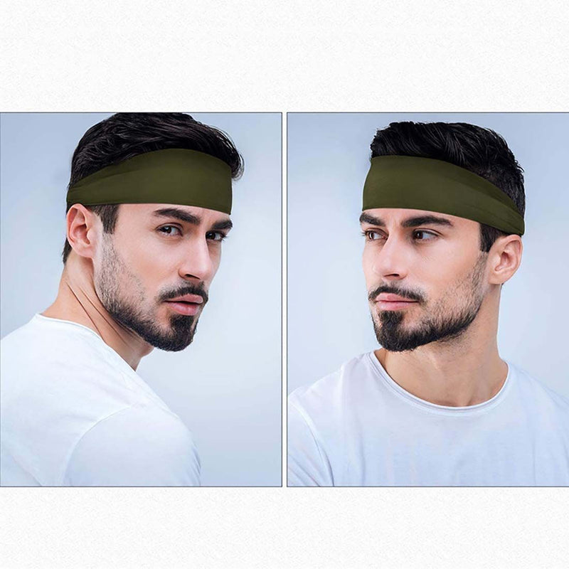 Wicking Running Cycling Elastic Pure Color Fitness Headband Men Sports Headband
