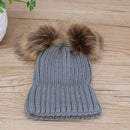 Domybest Parents Offspring Cap Cute Toddler Baby Winter Warm Crochet Stri