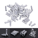50pcs Aluminum Bike Bicycle Brake Shifter Inner Cable Tips Wire End Cap Newly