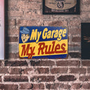 My Rules Sheet Metal Drawing Metal Painting Tin Wall Home Poster Bedroom Sign