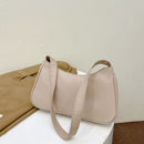 Women Shoulder Underarm Bag Nylon Retro Solid Handle Purse Handbag (Khaki)