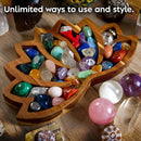 Crystal Display Holder Lotus Shaped Healing Stones Tray Desktop Organizers Newly