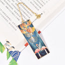 Flamingo Metal Bookmarks Brass Baking Varnish Ginkgo Leaf Pendant Book Marker