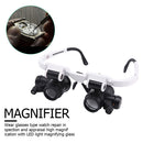 8X/15X/23X Magnifying Eyewear LED Head Wearing Repair Magnifier Glasses Magnifiers