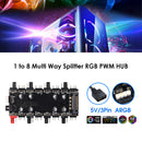 5V/3 Pin ARGB Fan PWM HUB 1 To 8 Ports Splitter for PC Motherboard (SATA)