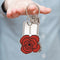 DIY Rose Flower Bead Cross Stitch Keychain Stamped Needlework Kit (SMX-024)