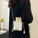 Retro PU Leather Totes Bags Women Solid Color Shoulder Female Purse Handbags