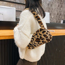 Animal Pattern Underarm Bag Women Mini Plush Shoulder Handbags Purse (7)