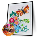 Quilling Flower Partial Special Shape Crystal Diamond Painting DIY (GT197) Newly