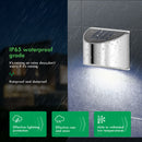 Cold White 4 LED Solar Lights Waterproof Wall Stair Lamp for Security